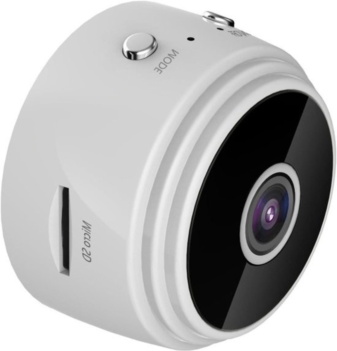 Mini Beveiligingscamera - Draadloze Camera - Huis Bewaken - Nachtzicht HD - 40x40x20 mm - Wit