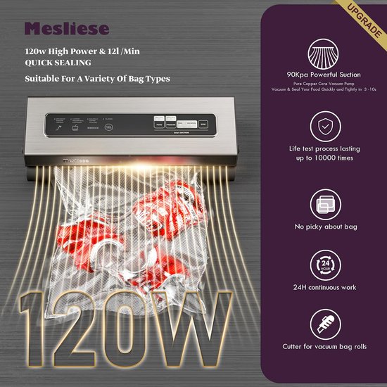 Vacuüm Machine - Voedsel Verpakker - Voedsel Bewaren - Krachtige ...