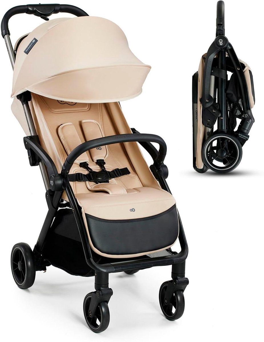 Kinderwagen - Lichtgewicht buggy - Reizen en wandelen - Automatisch inklappen - Tot 24 kg - Beige