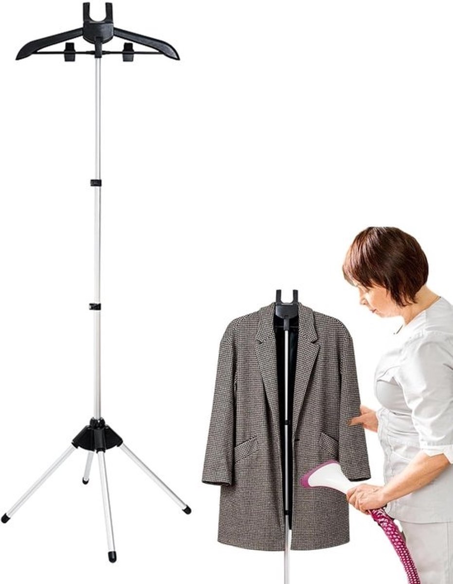 Kleding Stomer Standaard - Strijkrek Kledinghanger - Kleding Stomen - Draaibare Kleerhanger - Tot 160 cm - Zwart