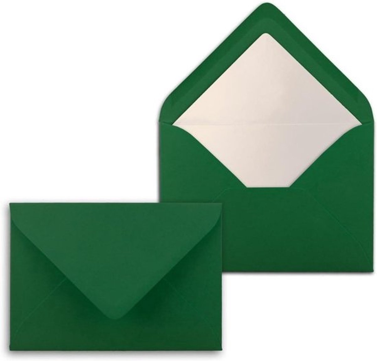 Enveloppen Donkergroen - Papieren Enveloppen - Kaarten Versturen - Zijdepapier Voering - DIN C6 - Donkergroen