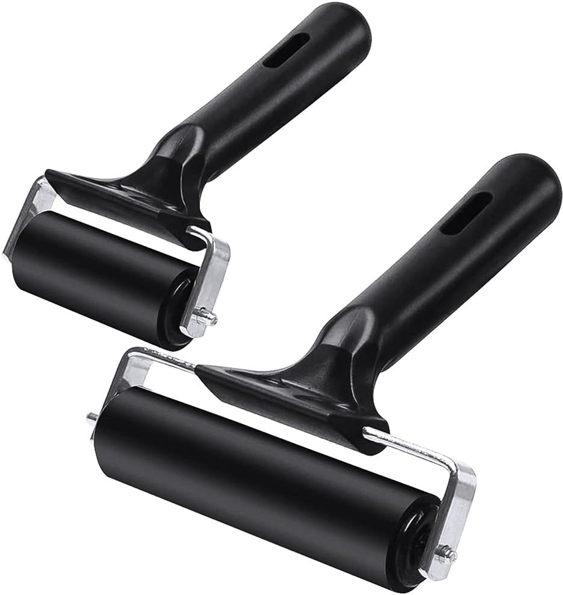 SnelShoppen - Rubber Brayer Roller Set 2-Piece | Ink Roller en Verfroller voor Stempelen, Printmaking en Creatieve Kunstprojecten | Geschikt voor Kuns