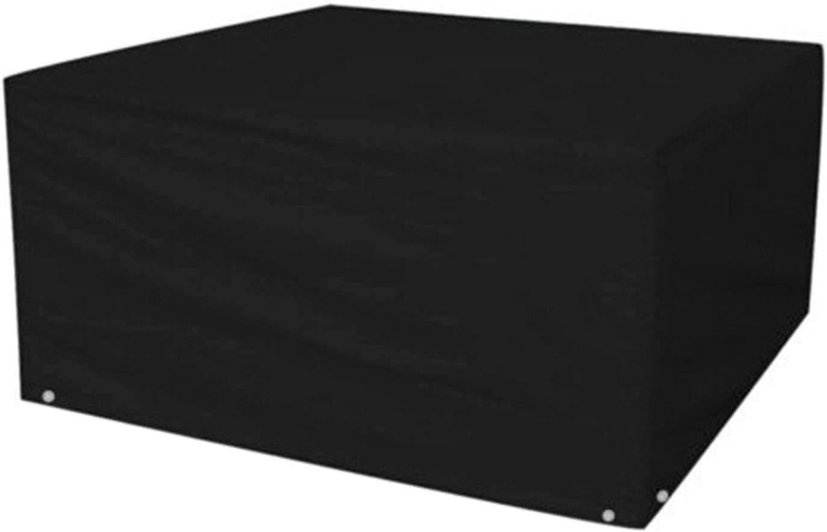 SnelShoppen - Tuinmeubilair Beschermhoes, Bescherming voor Tuinsets, Waterdichte Tarpaulin, Zwart, 213 x 132 x 74 cm, UV-Bescherming, Duurzaam, Wasbaa