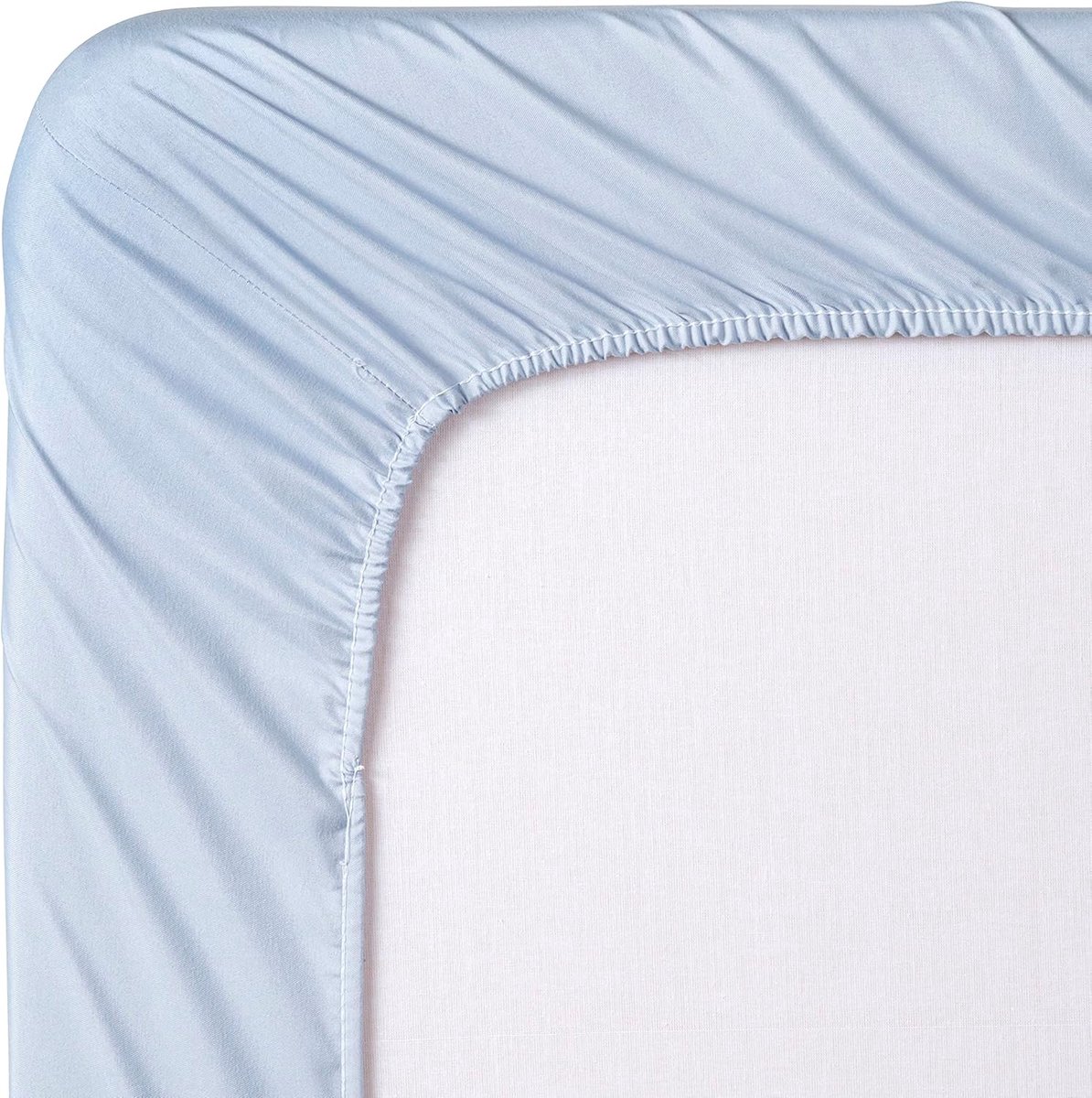 SnelShoppen - Fitted sheet lichtblauw 80x190/200 cm - Extra zachte brushed microfiber - Ideaal voor bedden met 20-30 cm matras hoogte - Comfortabel en