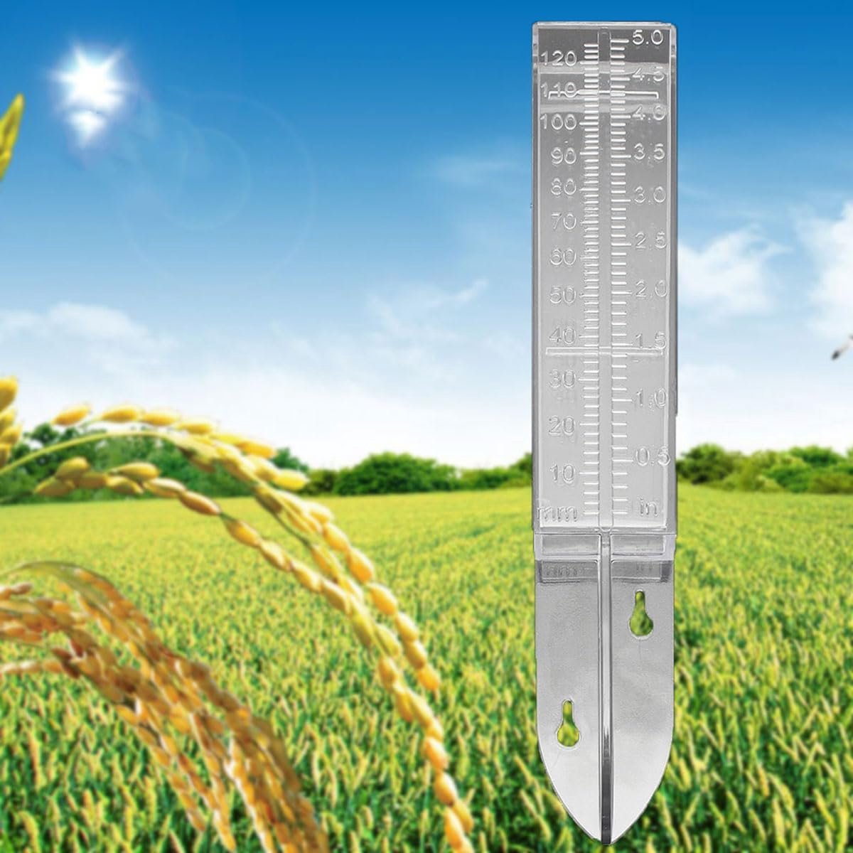 Regenmeter 120 ml kunststof dubbele schaal - meetinstrument voor helder water - bodemwatermeter voor tuin en gazon