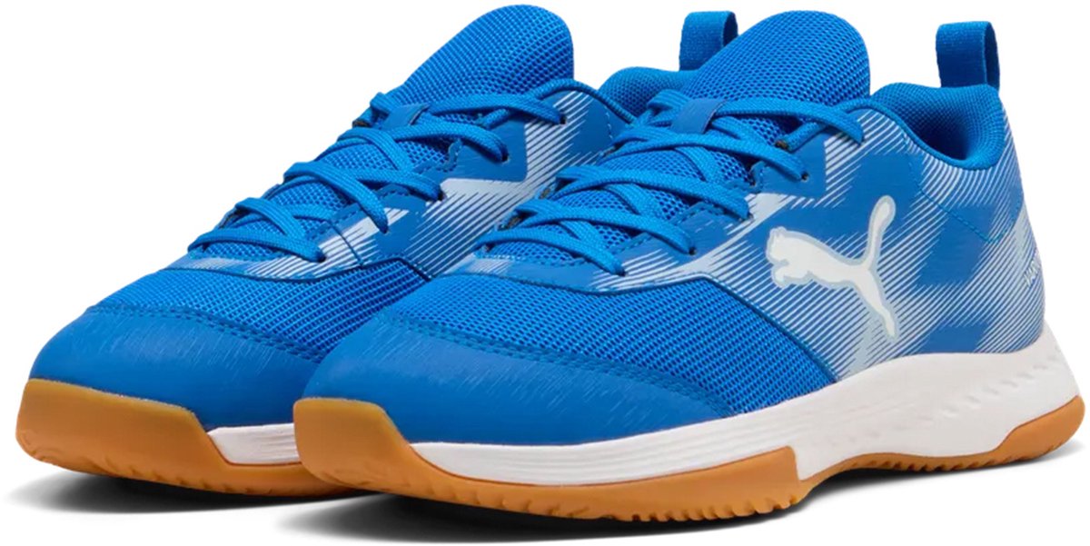 Puma Varion 3 Jr 109097 03 indoor-schoenen voor kinderen met klittenbandsluiting Blauw