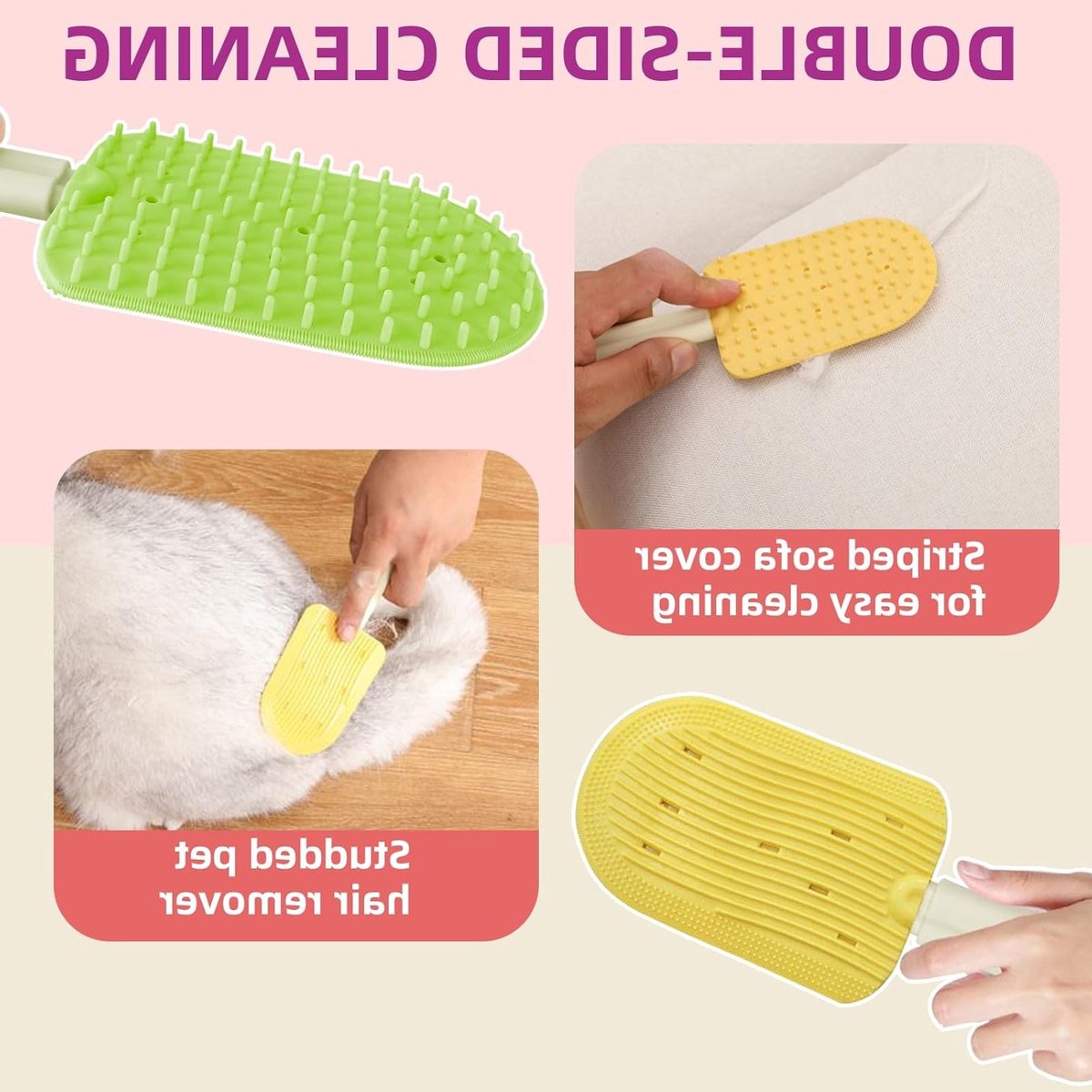 Siliconen Borstels voor Katten met Groene Handgreep - Dierverzorging, Vachtverzorging, Huisdierenaccessoires