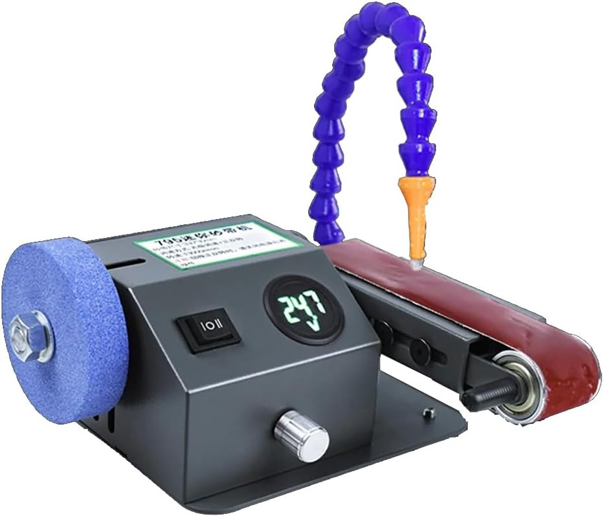 SnelShoppen - Mini Elektrische Messenslijper, Droog en Nat, Multifunctionele Bandschuurmachine en Polijstmachine met Snelheid tot 13000rpm, Ideaal voo