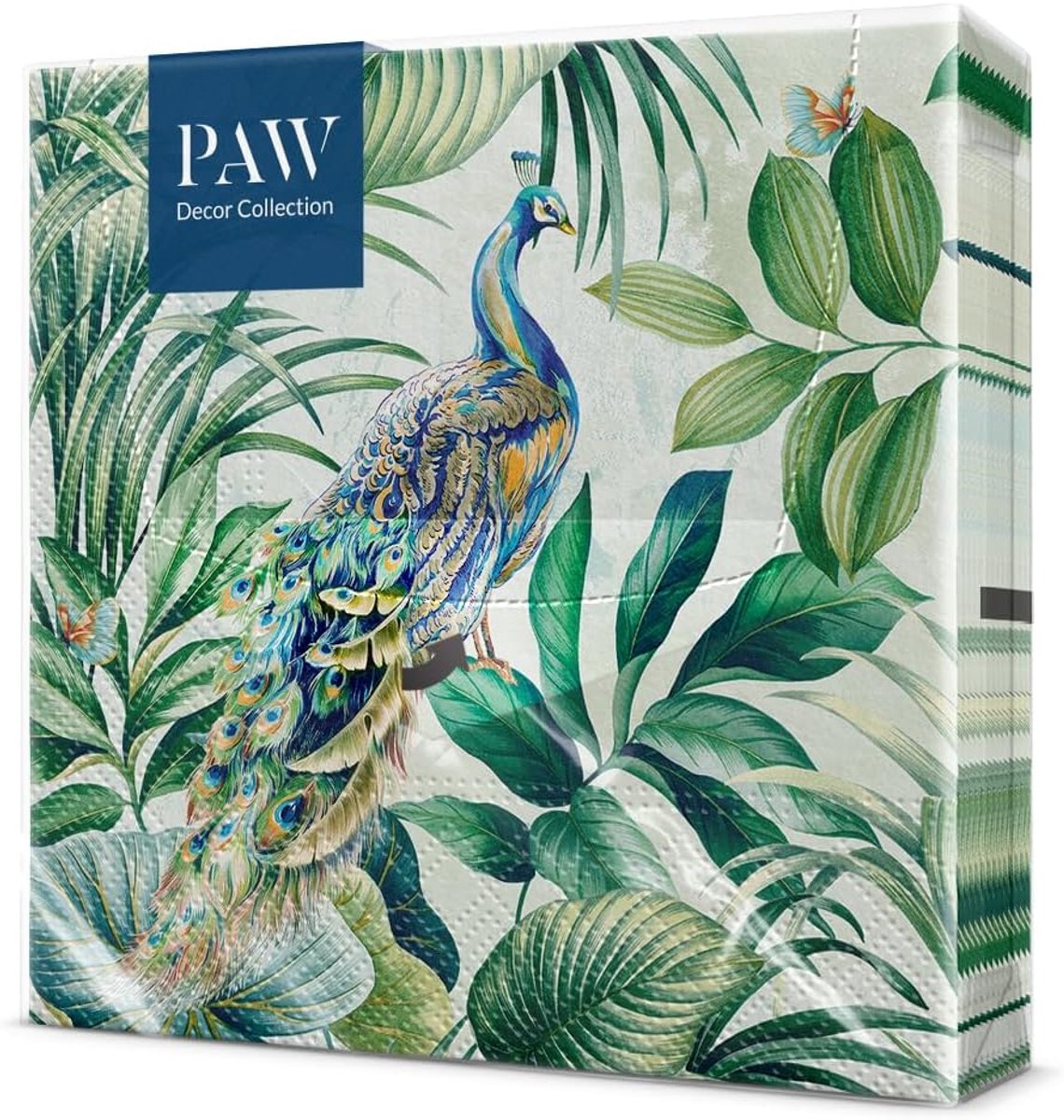 SnelShoppen - Papieren Servetten 3 Laags (33 x 33 cm) - 20 Stuk - Ecovriendelijk met Dieren Motief - Verjaardag Decoratie en Tafeldecoratie in Prachti