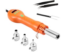 SnelShoppen - 8028 Hot Air Station, Digitale Hot Air Gun, Draagbare SMD Desoldering Gun met Nozzles, Temperatuur 100-500°C, Ideaal voor DIY, Elektroni