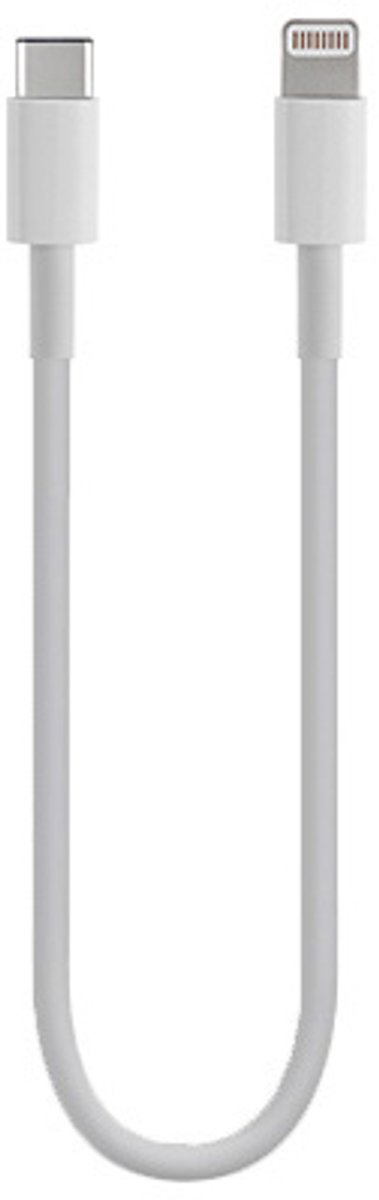 USB-C naar Lightning compatibel kabel 20 cm Wit