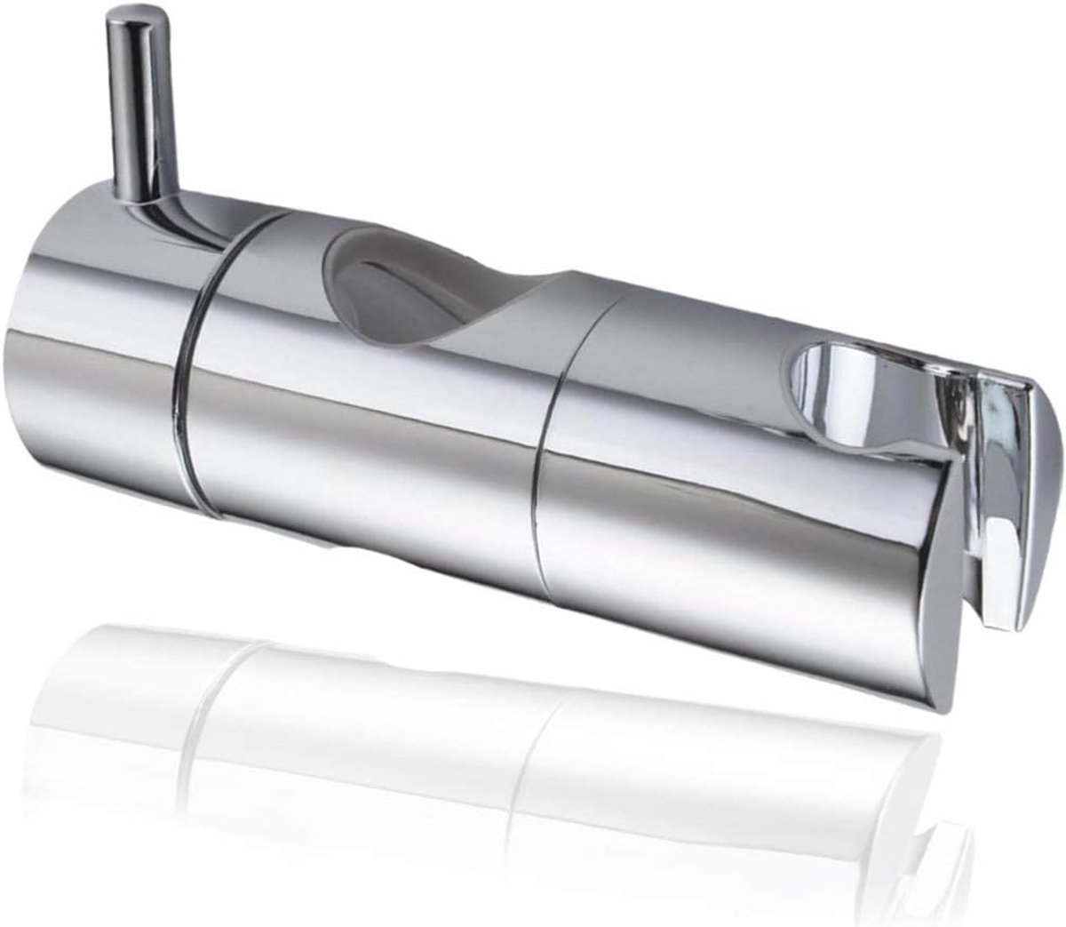 SnelShoppen - Verstelbare Diker Douchekop Houder, Wandmontage, 360 Graden Rotatie, Chroom Geplateerd, Slimme Douchekop Klem, 22mm, Zilver