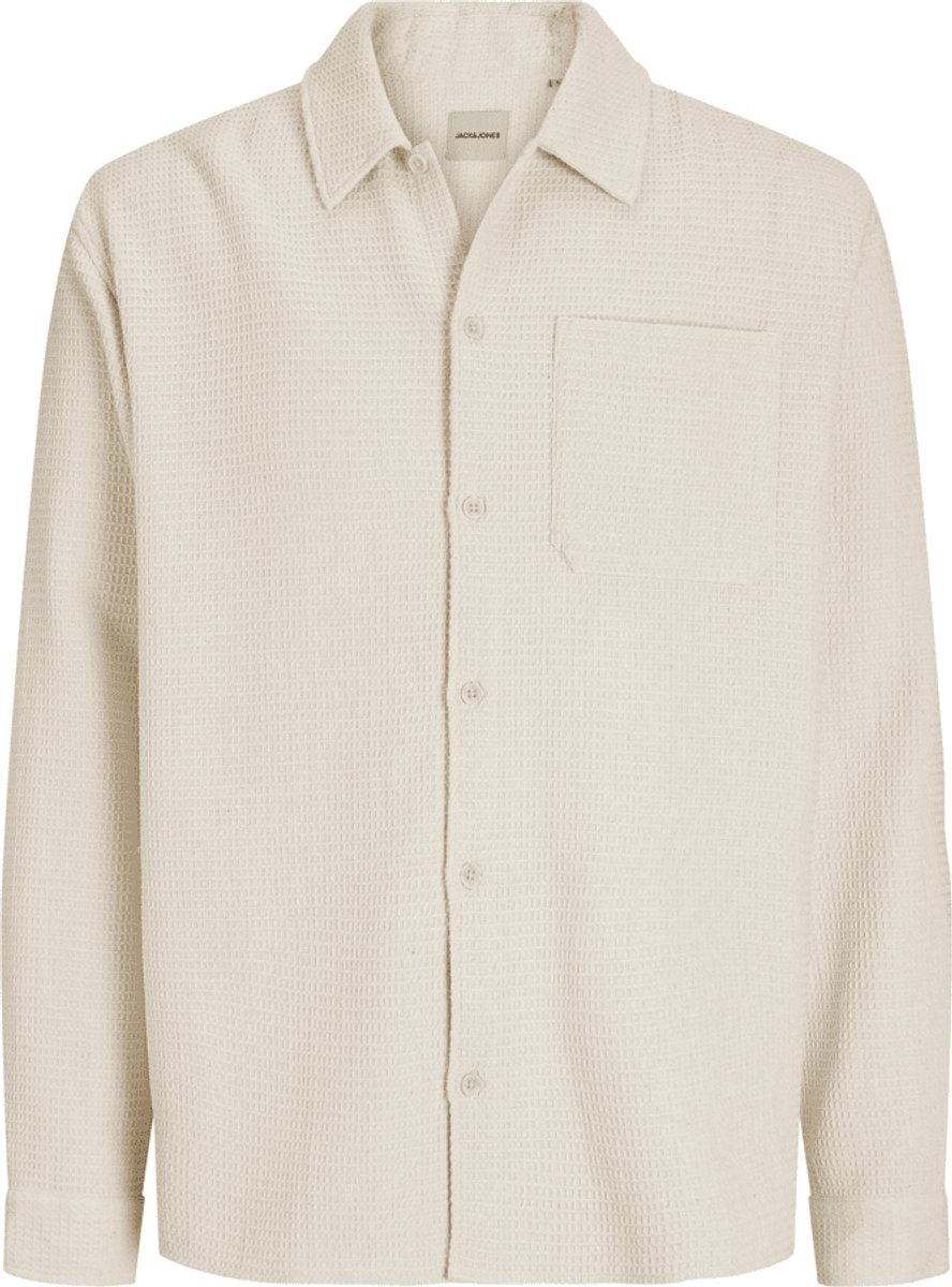 Jack&jones Jjaustin Waffe Shirt S Moonbean | Wit | Maat: L
