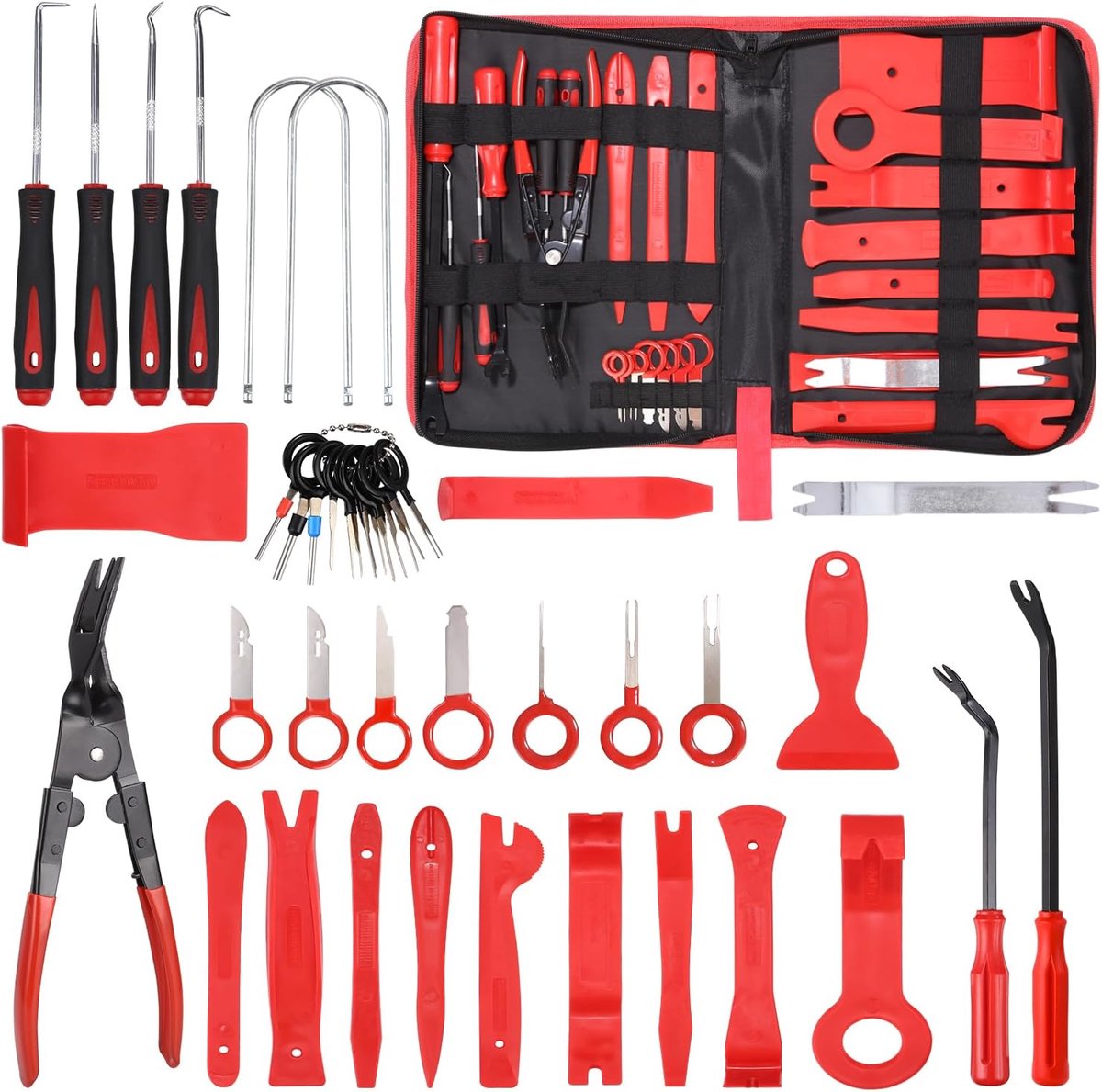 SnelShoppen - Auto Disassembly Tool Kit - 39-delige Handgereedschap Set - Trim Verwijder Tools, Kabel Connector Verwijdering, Precisie Haken, Stereo V