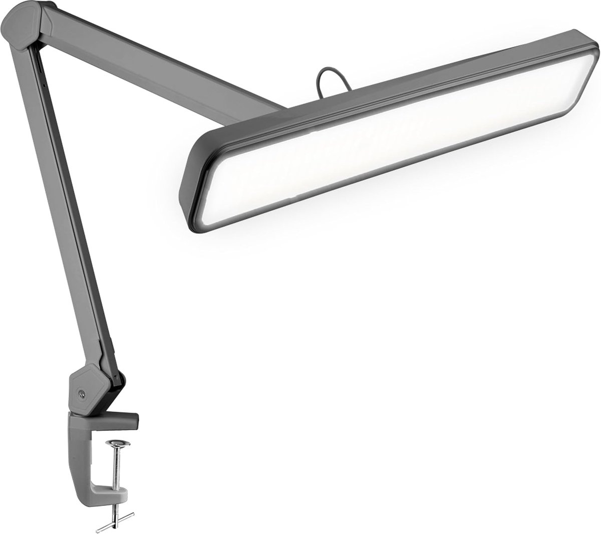 SnelShoppen - LED Werklicht 2500 Lumen | 30W, 56cm Breed, 4 Helderheidsniveaus | Klem Montage, Ideaal voor Manicure Tafel, Klussen, Werkbank en Kantoo