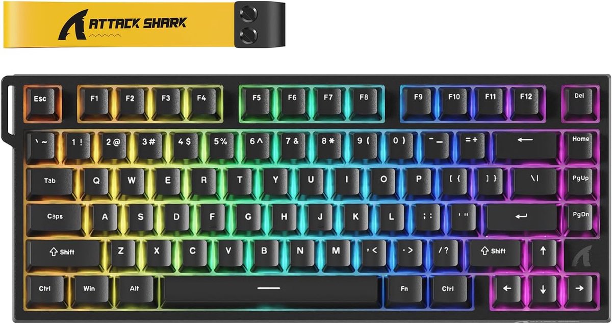 SnelShoppen - Gaming Toetsenbord 75% - 8000Hz Rapid Trigger, 0.01mm RT Precisie, Snap Tap, Magnetische Switch, RGB Verlichting, PC/Mac, Zwart