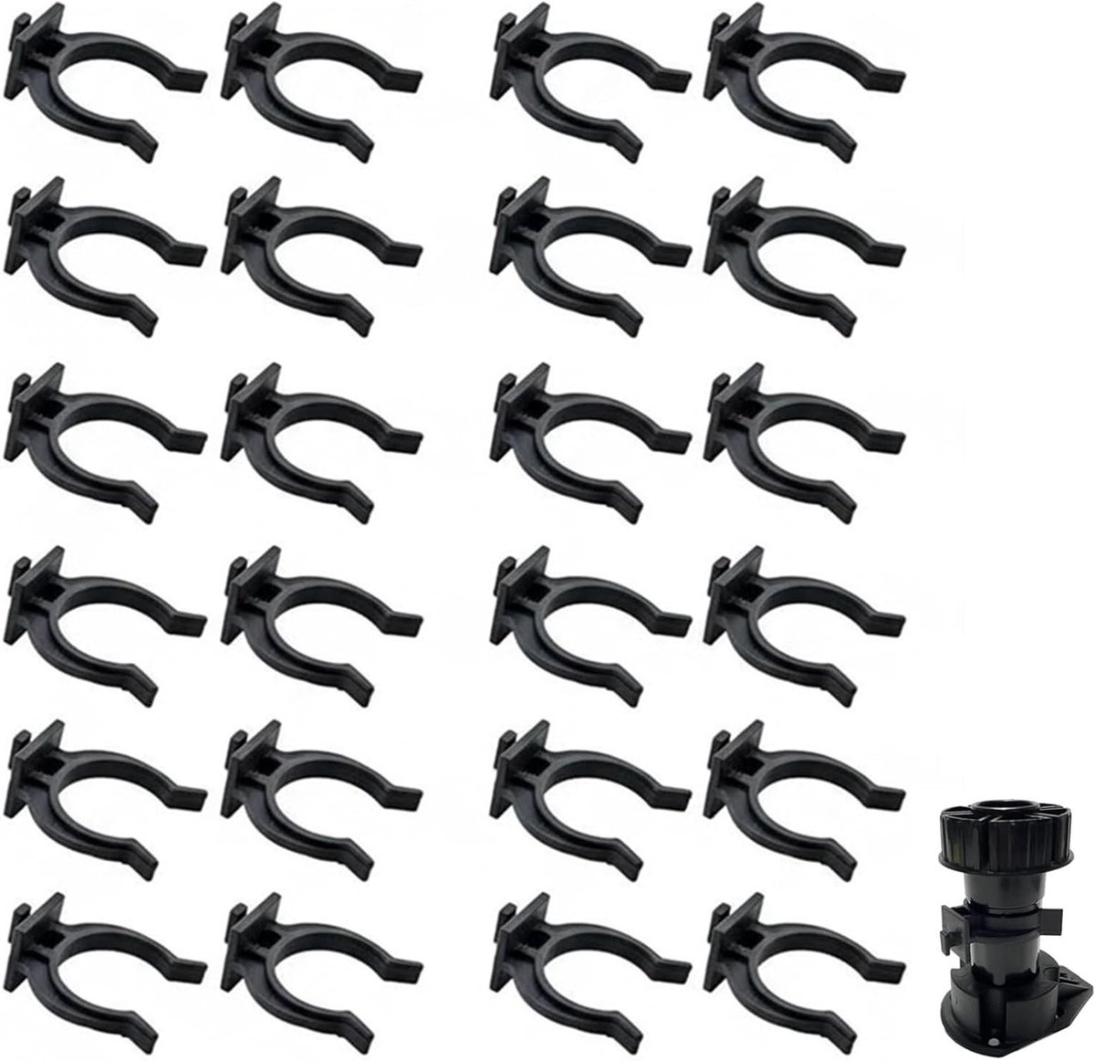 Set van 20 Skirting Clips voor Meubels, 2.5 cm Hoekclips voor Plinten, Tafels, Banken en Kasten