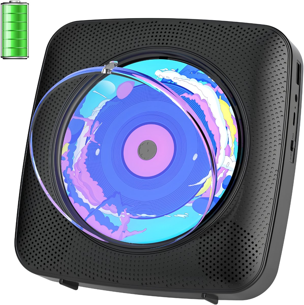 SP® CD Speler Draagbare - Draagbare Bluetooth CD Speler - CD Speler - Zwart - 24cm x 22cm x 6cm