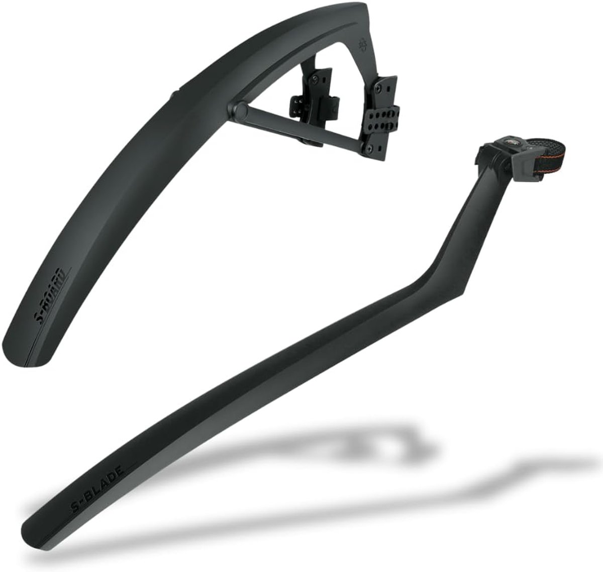 SnelShoppen - SKS S-Blade Spatbord voor Racefietsen - Aerodynamisch, Hoogwaardig Kunststof, Quick-Release Bevestiging, Hoekinstelling, Set van 2