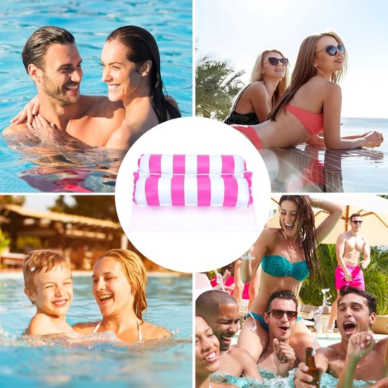 Thijox - Luchtmatras 4-in-1 Waterhangmat voor Volwassenen en Kinderen - Opblaasbare Zwembadaccessoires - 2 Stuks - Perfect voor Strand en Zwembad - Up van Thijox — afbeelding 5
