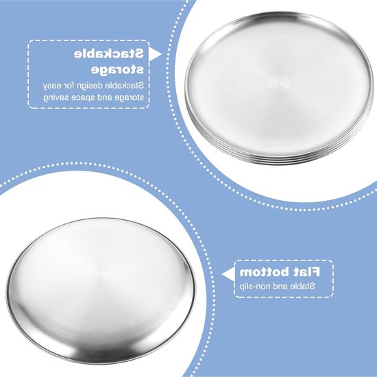 Ronde Pizzaset van 5 Stuks - 30 cm RVS - Voor Oven en Serveren — afbeelding 3