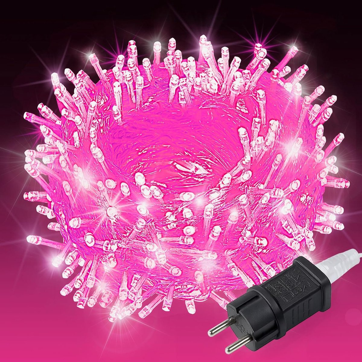 SnelShoppen - 20 m 200 LED Fairy Lights Roze Buitenverlichting met 8 Modi en Geheugenfunctie - Ideaal voor Slaapkamer, Feest, Balkon, Trouwerij, Binne