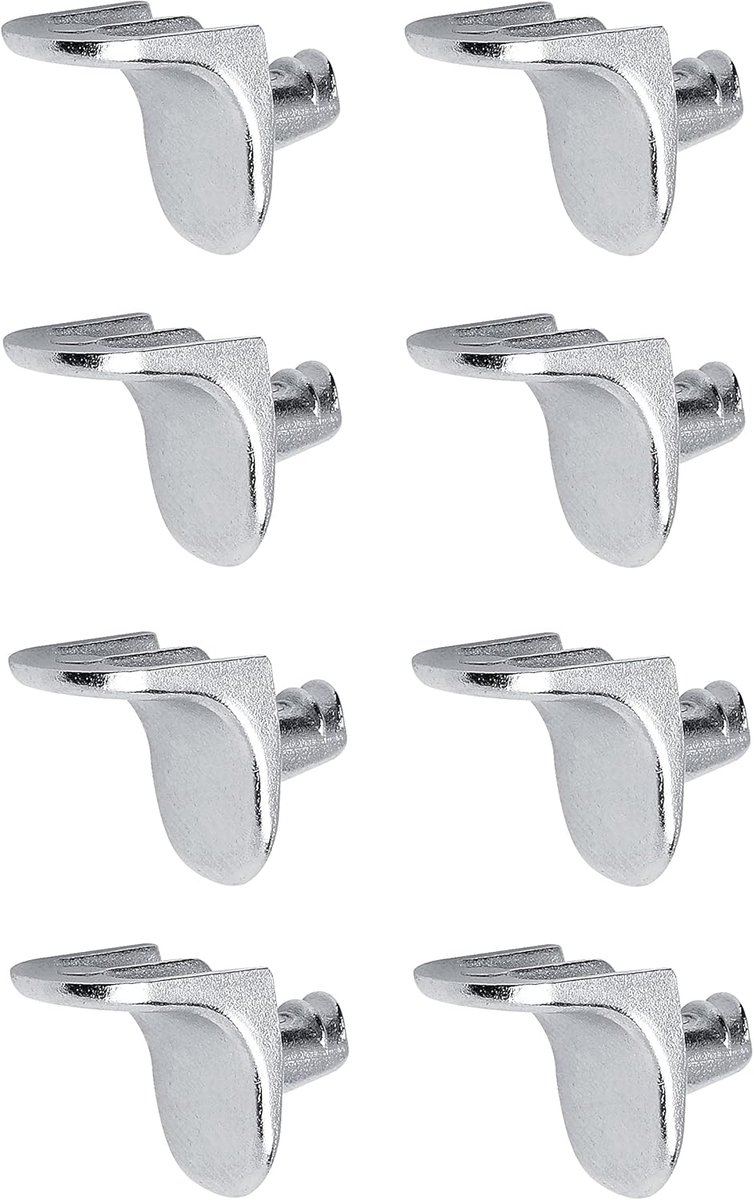 SnelShoppen - 8 x Metalen Plankdragers 5 mm, Stevige Shelf Racks, Meubelaccessoires voor Kast en Wand, Ondersteuning tot 3.1 kg, Ideaal voor Keuken en