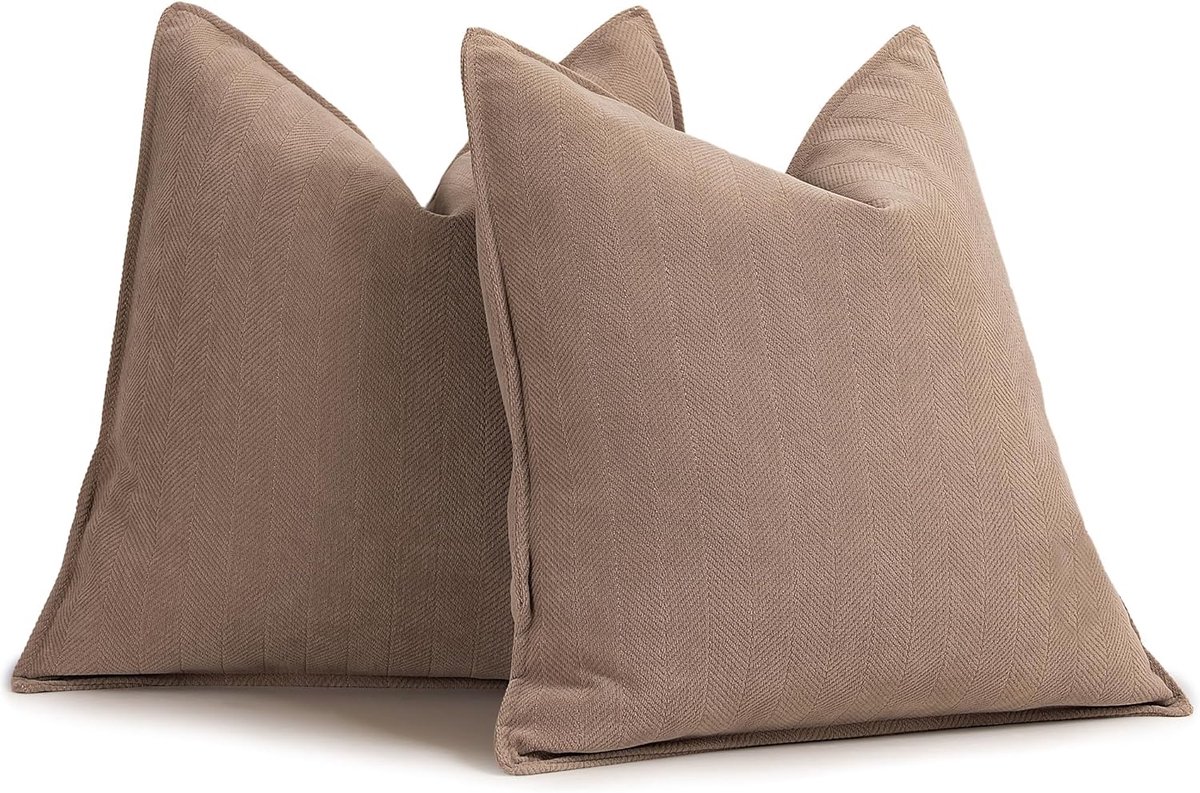 SnelShoppen - Set van 2 Chenille Sofa Kussens - Luxe Decoratieve Kussenhoezen voor Sofa, Bed en Thuis - Zacht en Duurzaam - 45x45cm Elegant Ontwerp