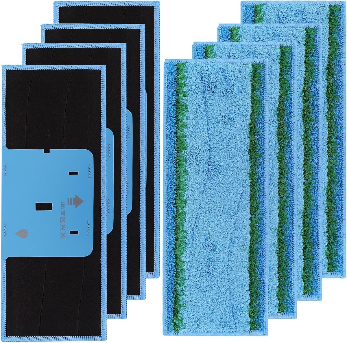 Set van 8 Wasbare Mopdoeken voor Reusable Mop Pads - Geschikt voor Robotstofzuiger Accessoires en Efficiënte Reiniging