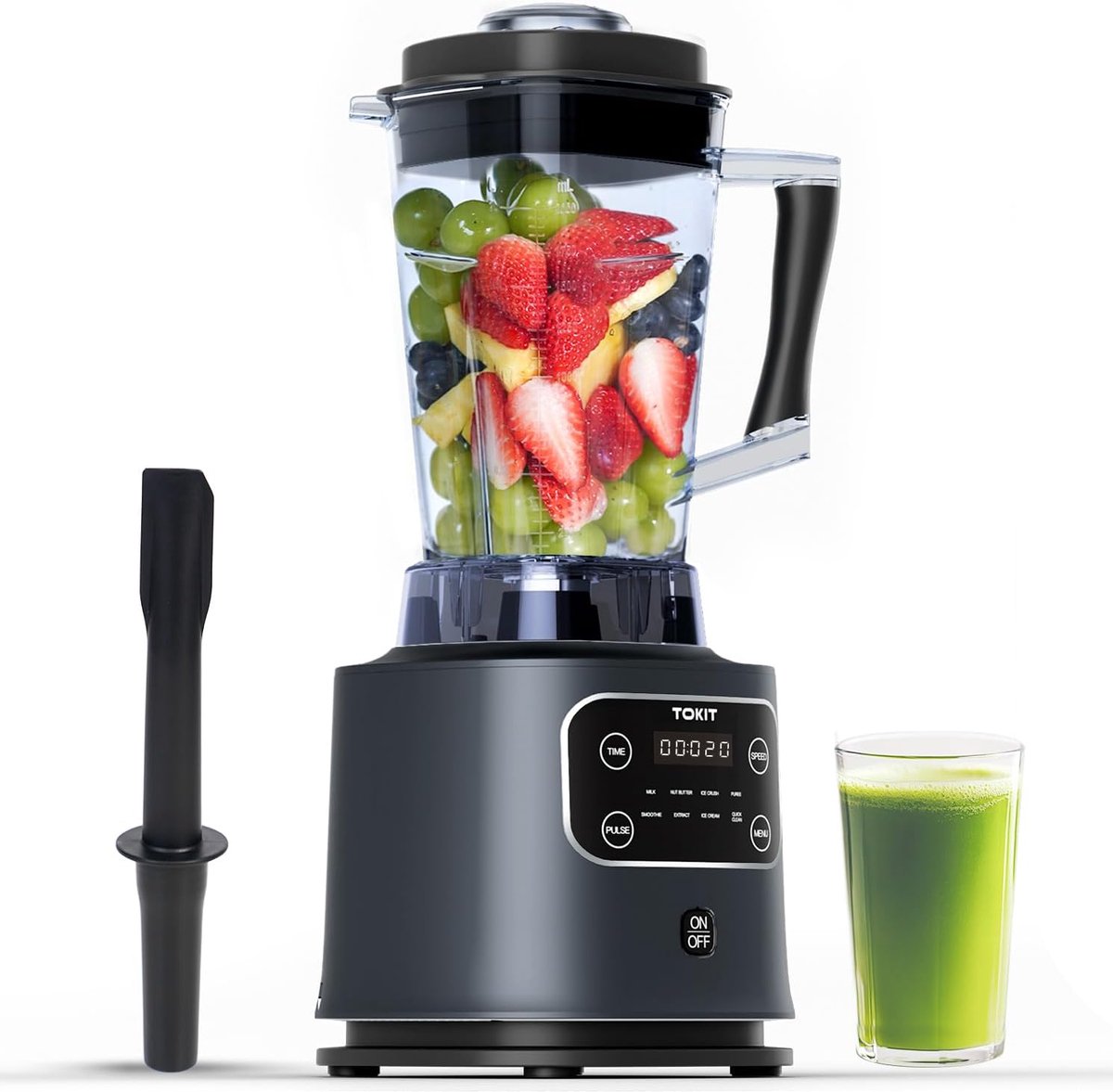 SnelShoppen 1400W Blender 2000ml Mixer met 8 Functies 9 Snelheden 6 RVS Messen voor Smoothies Shakes Sappen Makkelijk Schoon te Maken Keukenap