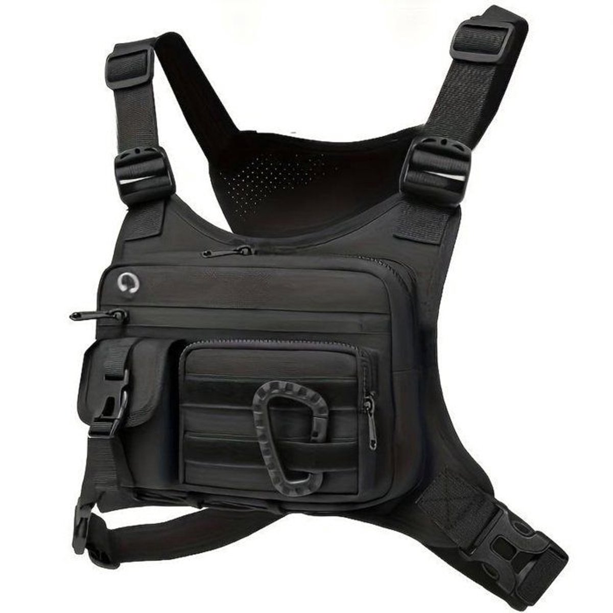 Tactische borsttas Geschikt voor heren - Tactisch outdoorvest - Multifunctionele outdoor sportrugzak - Zwart - 27 x 17