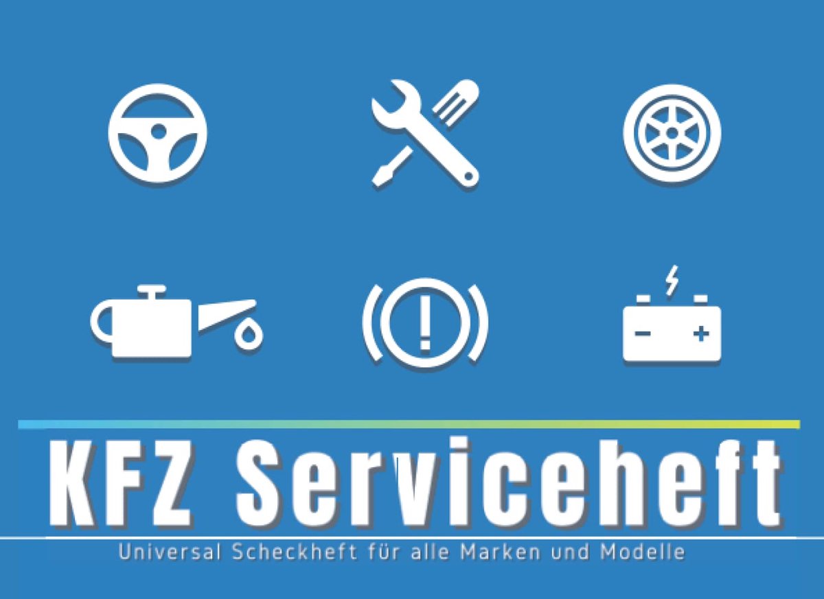 SnelShoppen - KFZ Serviceheft Universeel Scheckheft voor Alle PKW Merken & Modellen - Onderhoudsboekje, Auto Service Logboek, 1 Stuk, Duurzaam Papier