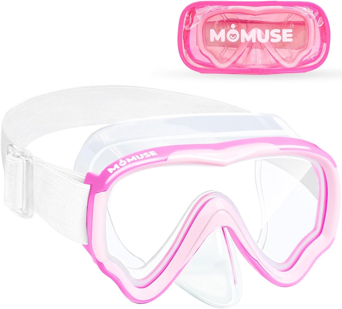 Thijox - Zwembril voor Kinderen met Zachte Band, Duikmasker met 3D Neuskap, Anti-condens & Onbreekbare Lens voor Jongens en Meisjes 3-14 Jaar