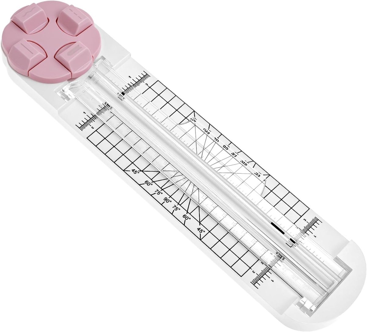 SnelShoppen - 4-in-1 Papiersnijder, Snijmachine met Hoekschaal & Liniaal voor Scrapbooking, DIY Kaarten, Fotoalbums, Perforeren, Rillen, Golfsnede, Cr