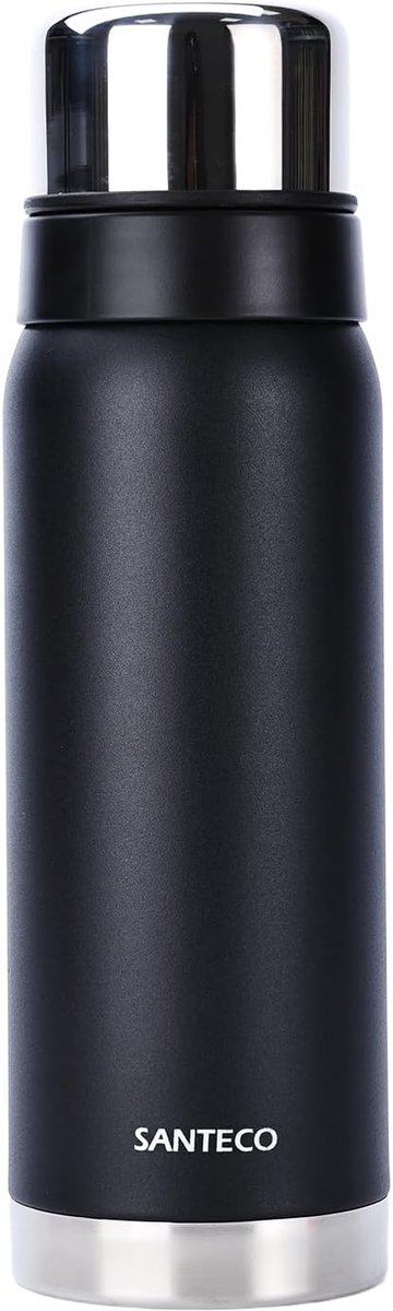 SnelShoppen - Thermosfles 750 ml, Roestvrij Staal 18/8, BPA-vrij, 24 Uur Warm/24 Uur Koud, Lekvrij, Met Drinkbeker, Voor Outdoor, Camping en Reizen -