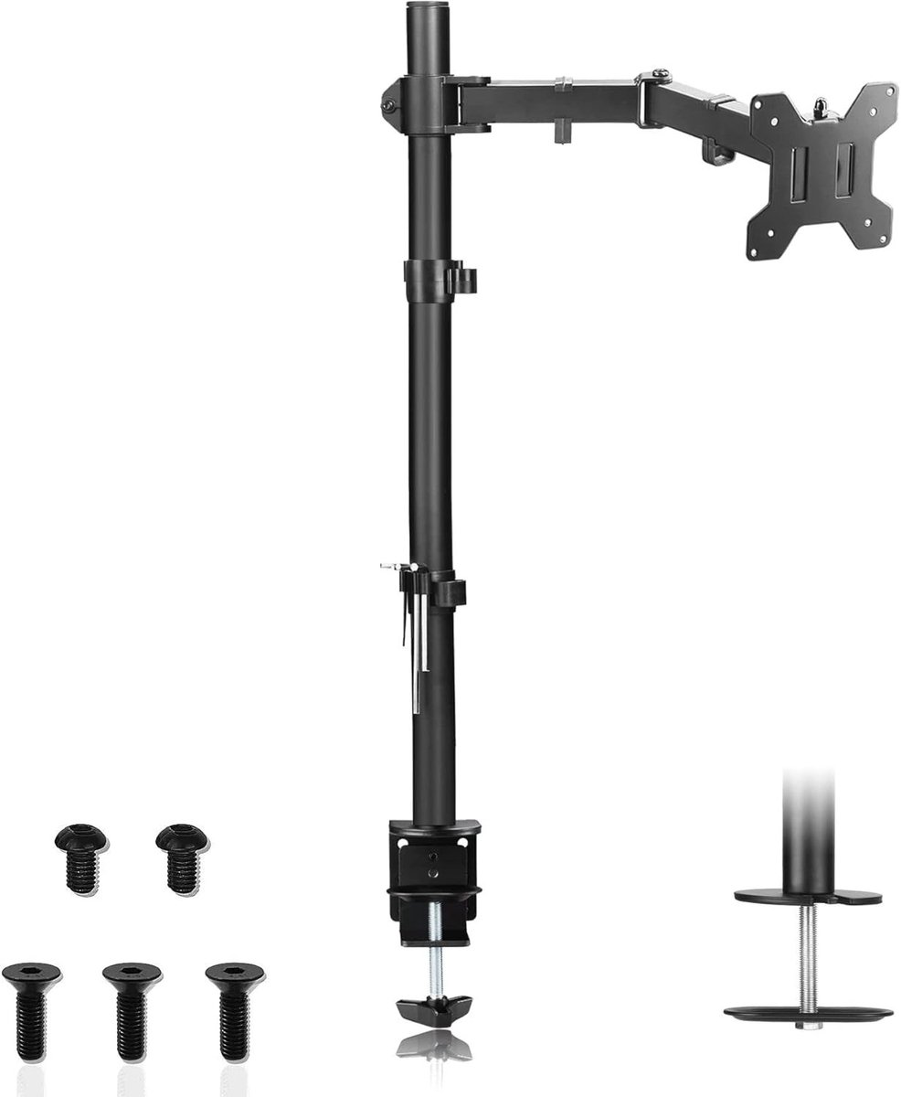 Enkele Monitorhouder voor 13-32 Inch Schermen met 80 cm Stang en VESA 75/100