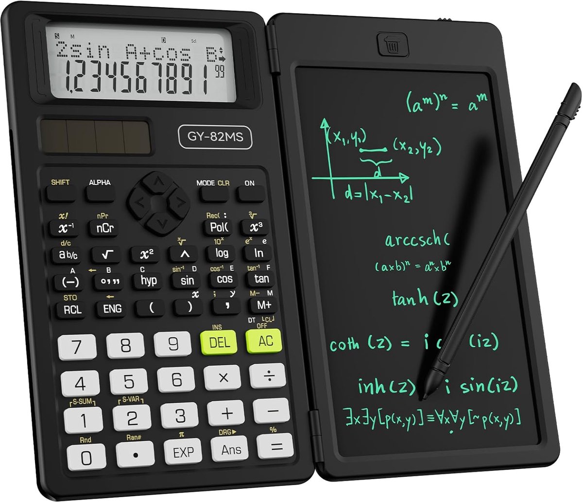 Thijox - Wetenschappelijke Rekenmachine ROATEE Professioneel, Zwart, Met Schrijftablet, Ideaal Voor Studenten, Wiskunde, Natuurkunde, Ingenieurs, Exac