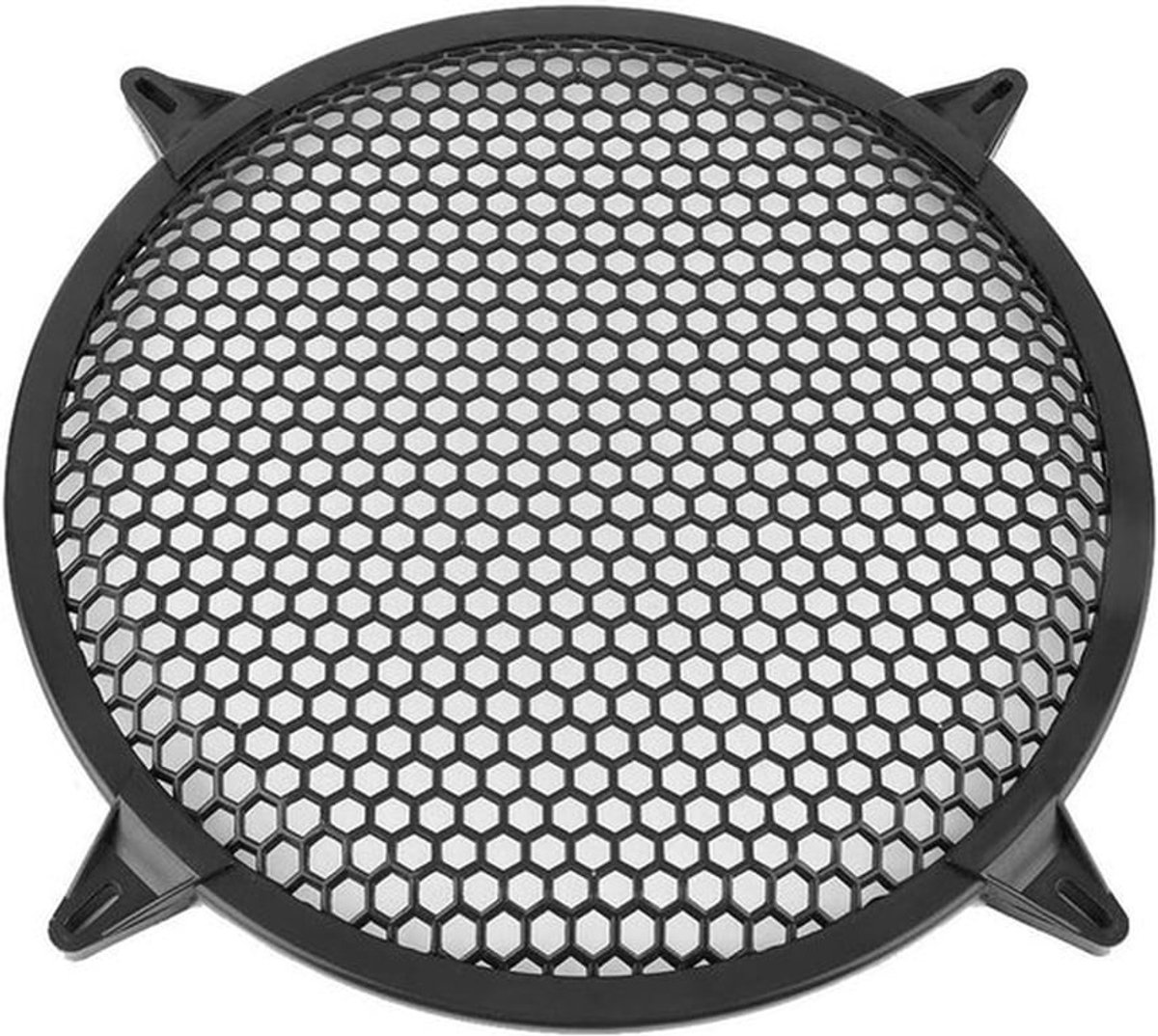 Speaker Cover voor Auto Audio - Plastic Gaasbescherming voor Woofer Modificatie en Bescherming (12 inch) - Ideaal voor Geluidsverbetering en Duurzaamheid