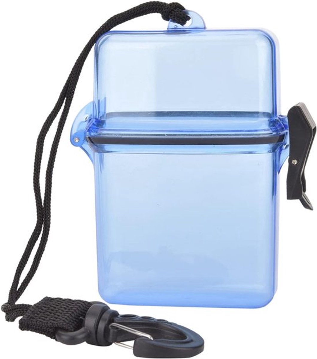 Plastic Duikdoos - Drijvende Waterdichte Opbergdoos voor Onderwaterfotografie en Snorkelen, Transparant Blauw, Ideaal voor Diepzeeduiken en Avonturen