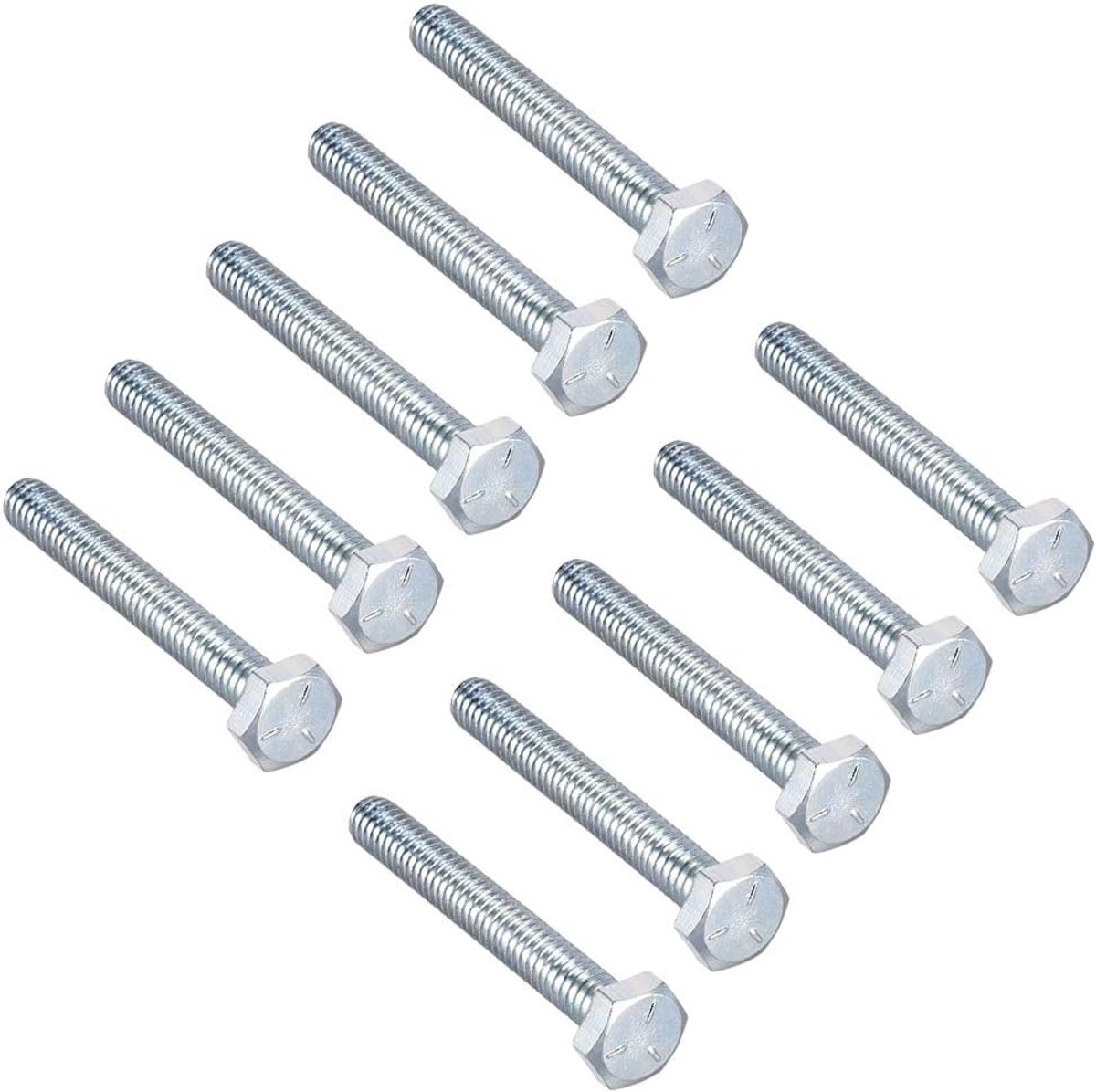 SnelShoppen - 40 Stuks Hexa Bouten en Schroeven 1/4" x 2" - Carbon Staal - 20 Tanden - Voor Kantoor, Communicatie, Schepen en Meer