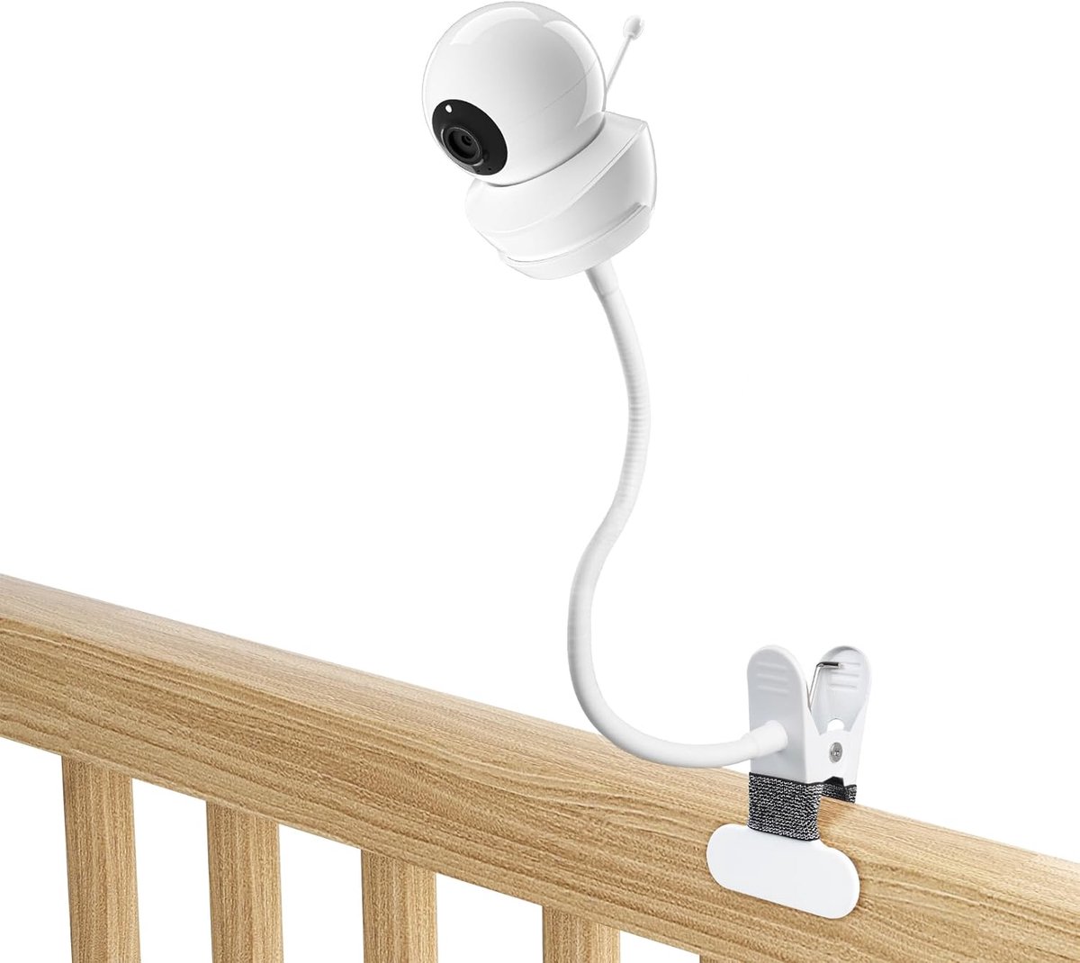 SnelShoppen - Flexibele Twist Clamp Mount voor Baby Monitor met 1/4 Inch Schroef en 3M Connector - Waterproof en Stabiel - Geschikt voor Babysense HD