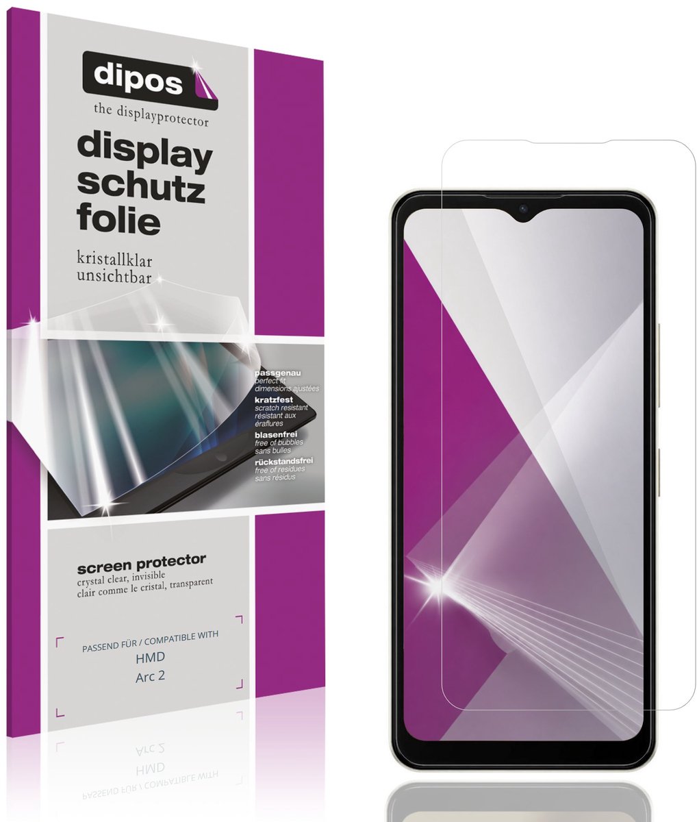 dipos – 4x Beschermfolie geschikt voor HMD Arc 2 | Krasbestendige & heldere Screenprotector Ultra-Thin