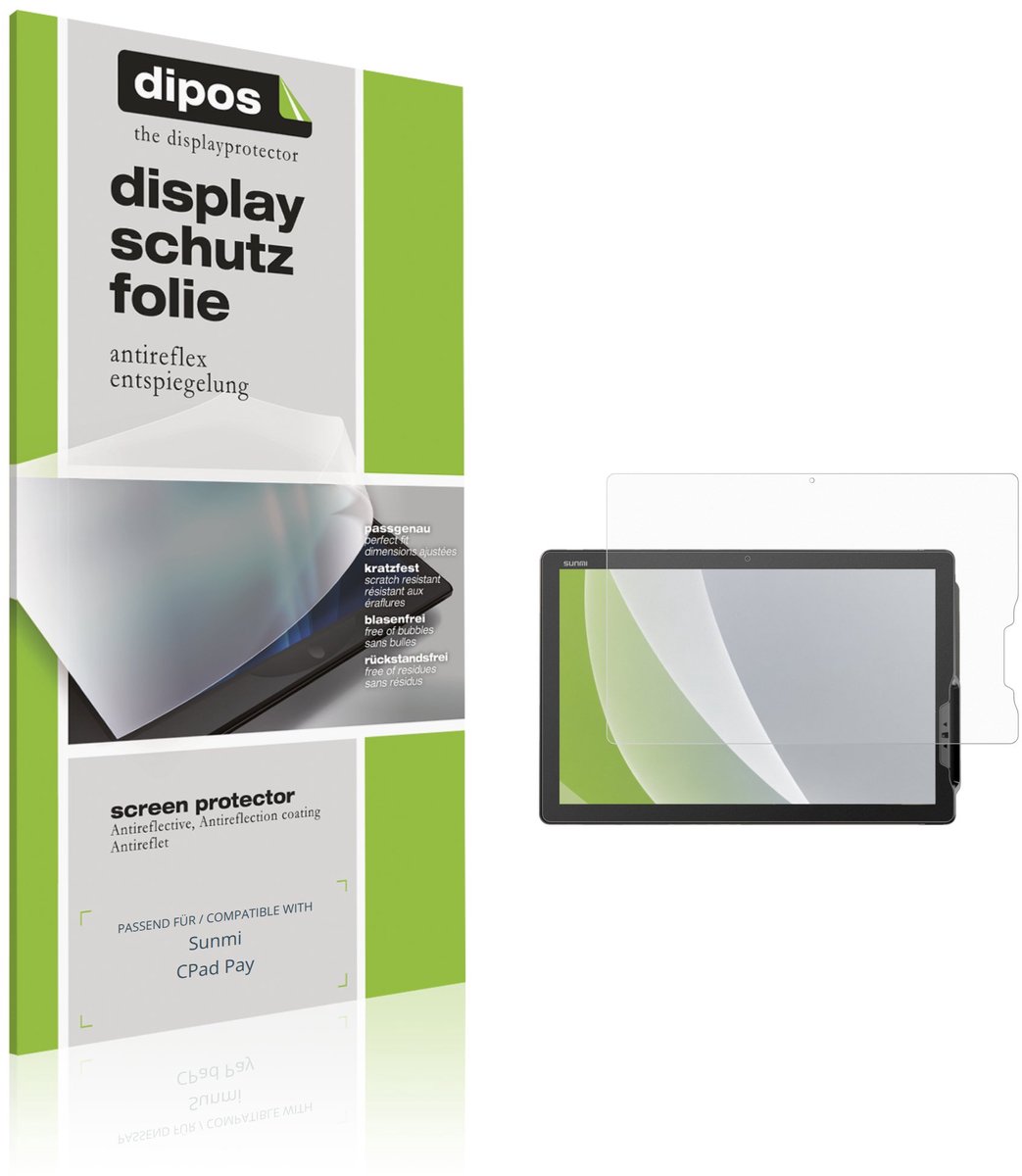 dipos – 2x Matte Beschermfolie geschikt voor Sunmi CPad Pay | Krasbestendige & antireflecterende Screenprotector Ultra-Thin