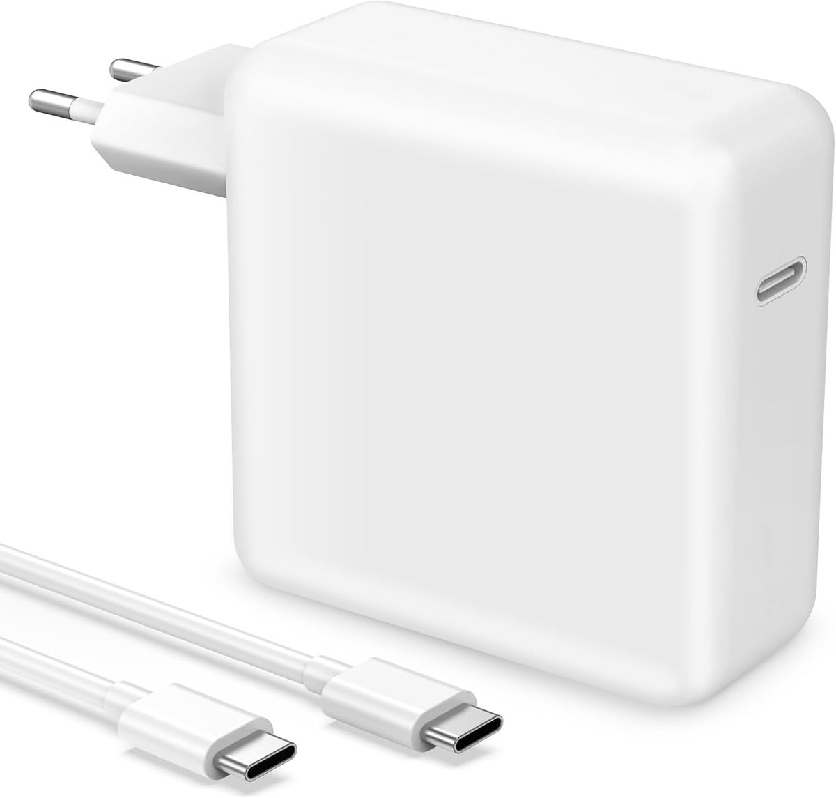SnelShoppen - 67W USB-C Oplader voor MacBook Pro & Air 13, 14, 15, 16 inch (M1, M2, M3, 2020-2024) met 2m Kabel - Snelle Oplader voor iPad en USB-C Ap