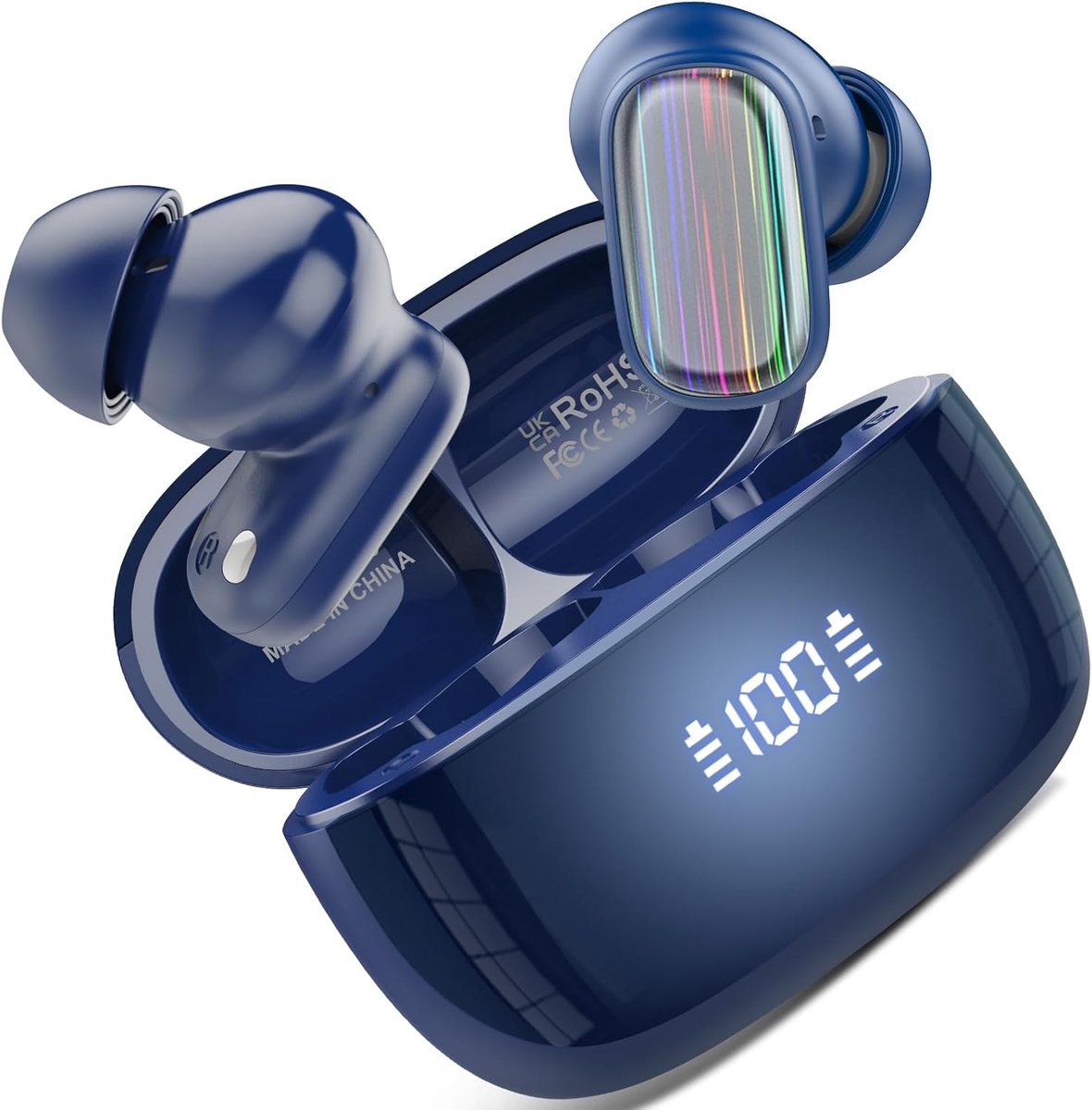 SnelShoppen - Bluetooth Headset met Vertaalfunctie, 164 Talen, Ruisonderdrukking, 7 Modi, Lange Batterijduur, Voor Reizen en Dagelijks Gebruik - Oranj