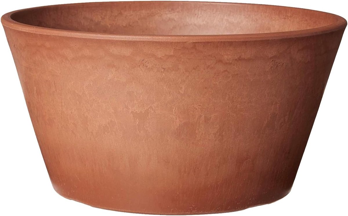 SnelShoppen - Shallow Bulb Pan Plant Pot 25.5x13.5 cm voor Succulenten, Bonsai, Fairy Gardens en Kruidentuin - Lichtgewicht en Duurzaam, Terra Cotta K