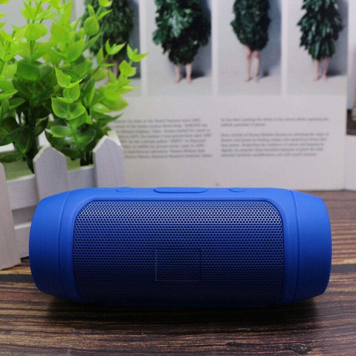 SnelShoppen - Mini Waterproof Bluetooth Woofer Speaker - Draagbare Outdoor Rechargeable Wireless Speaker - Soundbar Subwoofer met TF & FM - Blauw - Pe