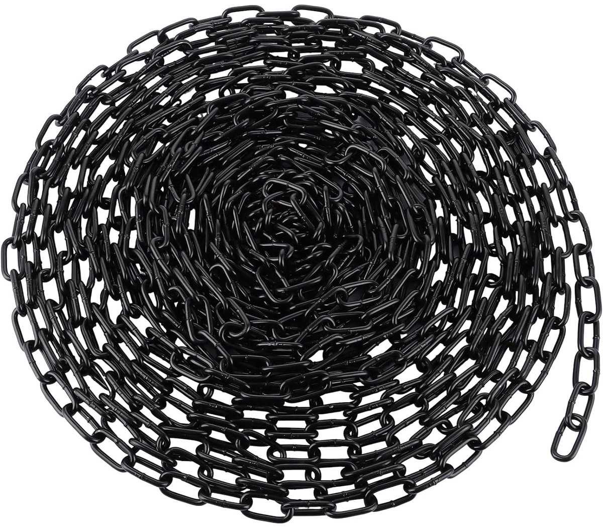 SnelShoppen - Steel Chain 4 mm x 9 m - Zwart Staal, Sterke Metalen Ketting voor Hond, Schommel, Anker, Hangstoel - Duurzaam en Veelzijdig