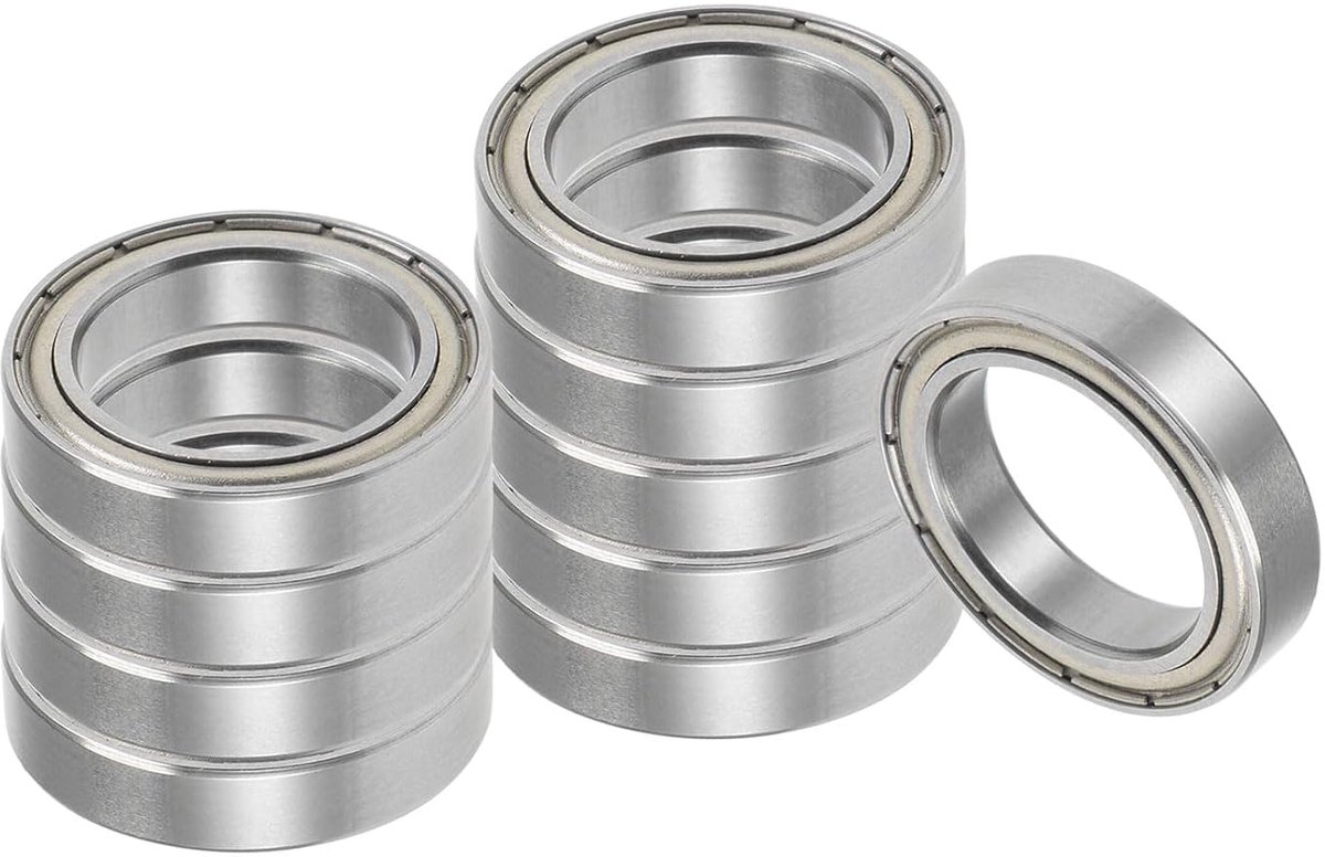 SnelShoppen - Pack van 10 MR1319ZZ Groefkogellagers - 13mm x 19mm x 4mm - Dubbelafgeschermd Chroomstaal Lager voor Skateboards, Inline Skates, Rollers