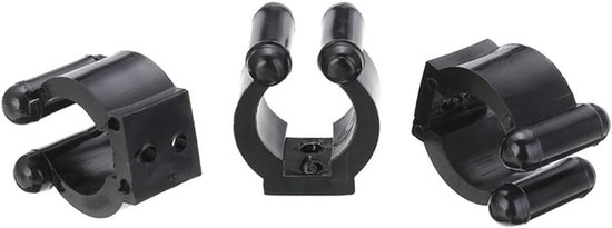 SnelShoppen - 12x Billiard Snooker Cue Locating Clips voor Pool Cue Racks en Fishing Rod Holder - Plastic - Zwart - Ideaal voor Snooker, Pool en Visse van Snelshoppen — afbeelding 4